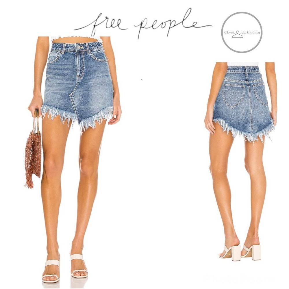 Free People Bailey Denim Mini Skirt Size 27